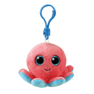 Sheldon clip beanie boo octopus coral TY